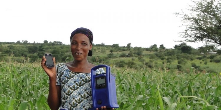 farmer with radio