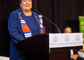 US Ambassador Virgina E. Palmer addresses delegates at the Agribusiness Investment Summit