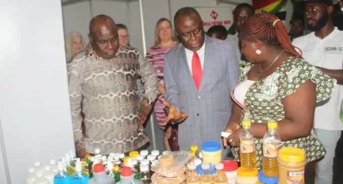 Deputy Agric Minister at the Damango Agric College exhibition centre